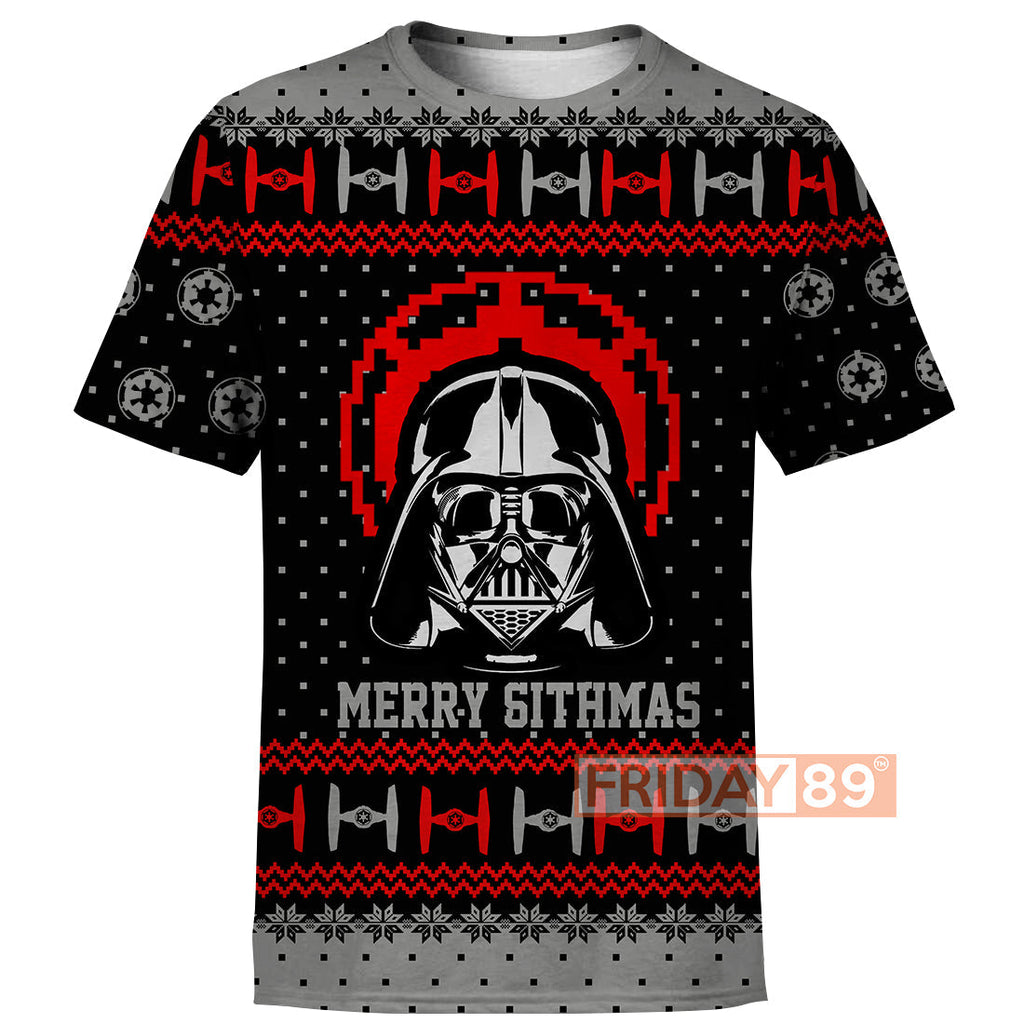  SW T-shirt D.Vader Ugly Christmas Pattern T-shirt Amazing High Quality SW Hoodie Sweater Tank 2025