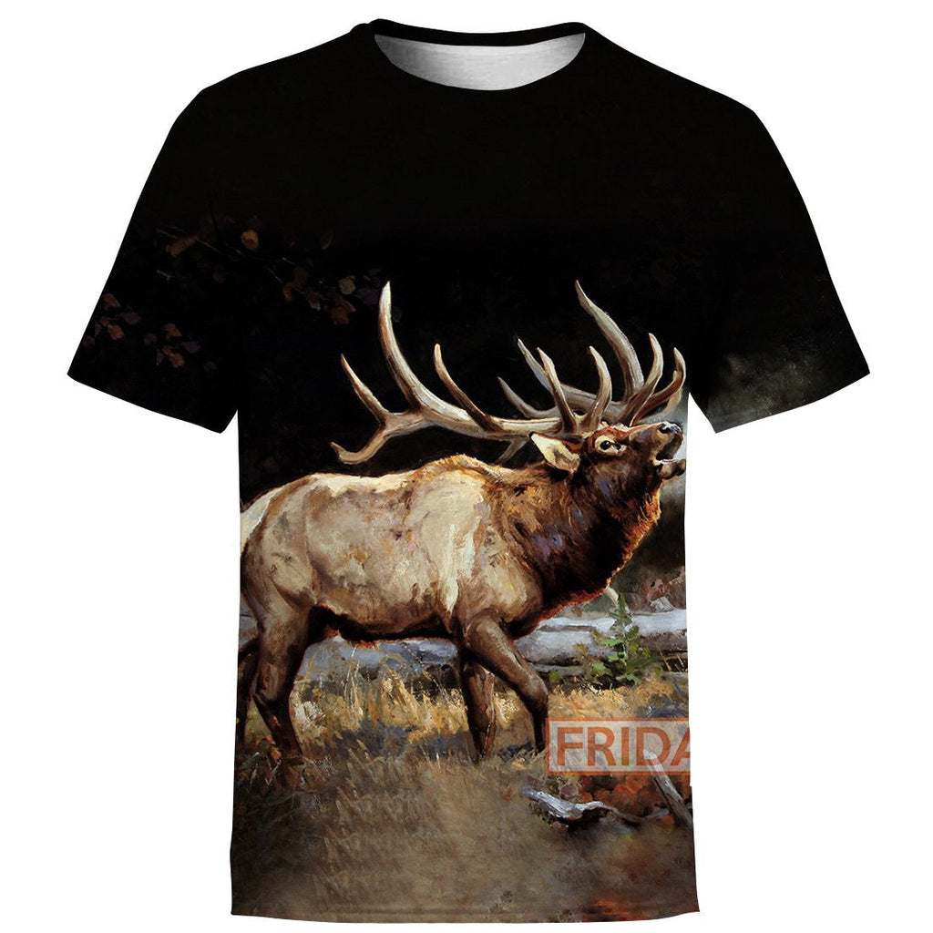 Gifury Hunting Hoodie Beauty Deer Moose Wildlife Art Hunting 3D Print T-shirt Hunting Shirt Sweater Tank 2025