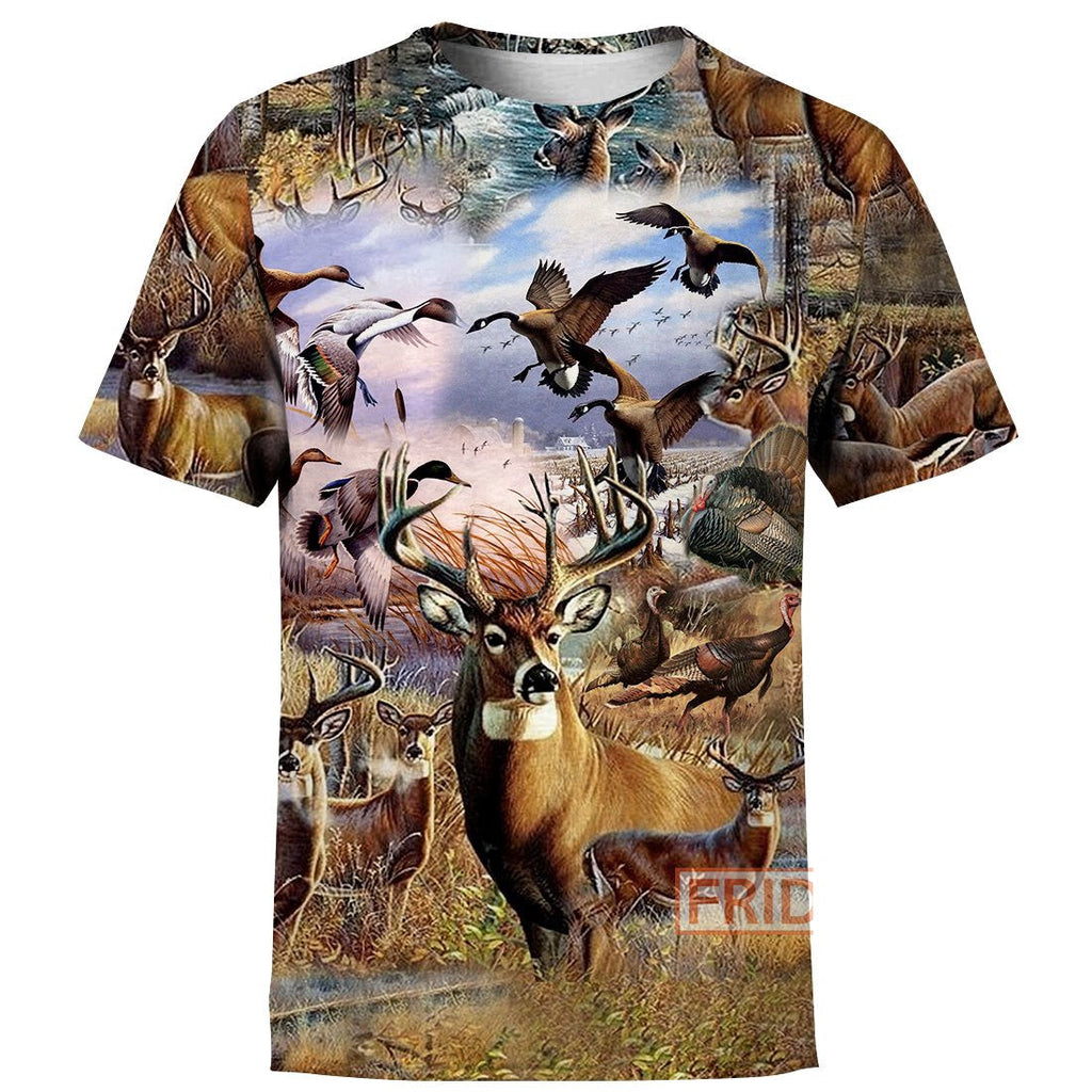 Gifury Hunting T-shirt Animals Hunting Deer Hunter 3D Print T-shirt Hunting Hoodie Sweater Tank 2025