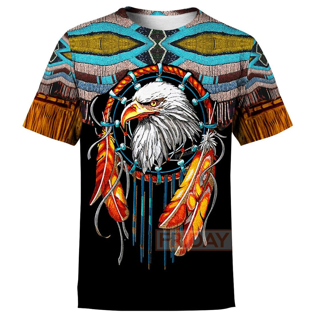 Gifury Native America T-shirt Native Dreamcatcher Eagle T-shirt Native American Hoodie Sweater Tank 2022