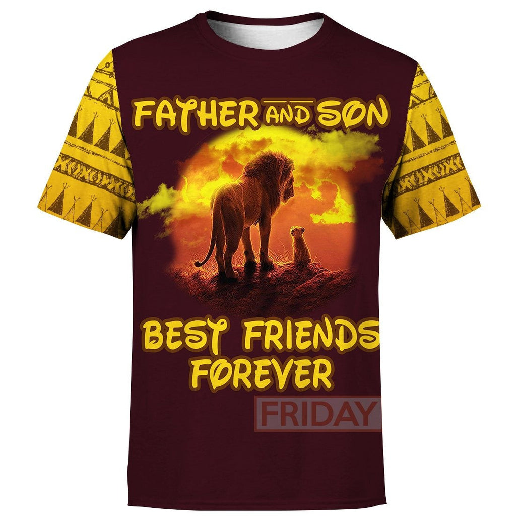 LK T-shirt Father And Son - Lion King Best Friends Forever T-shirt Awesome DN Hoodie Sweater Tank