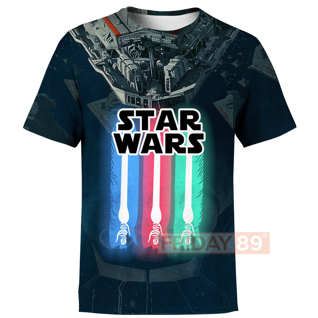  SW T-shirt Lightsaber Colors 3D Print T-shirt Amazing High Quality SW Hoodie Sweater Tank 2025