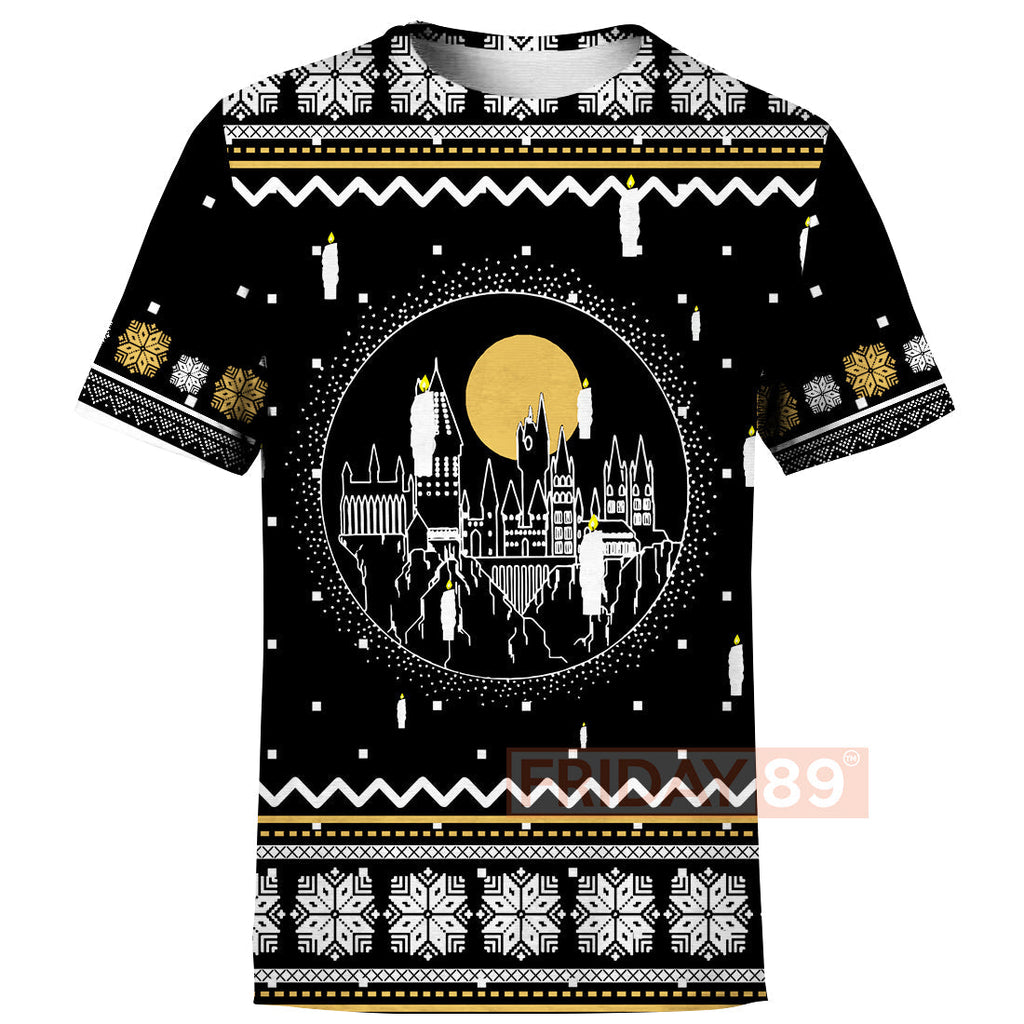  HP T-shirt HW Castle Candles Christmas T-shirt Awesome HP Hoodie Sweater Tank 2025