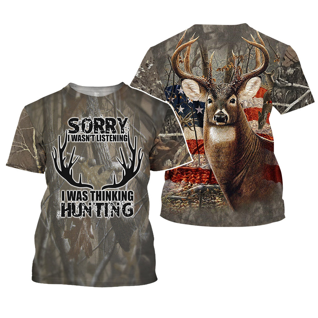 Gifury Hunting Shirt I was thinking Hunting 3D T-shirt Hunting Hoodie Fishing Apparel Sweater 2024