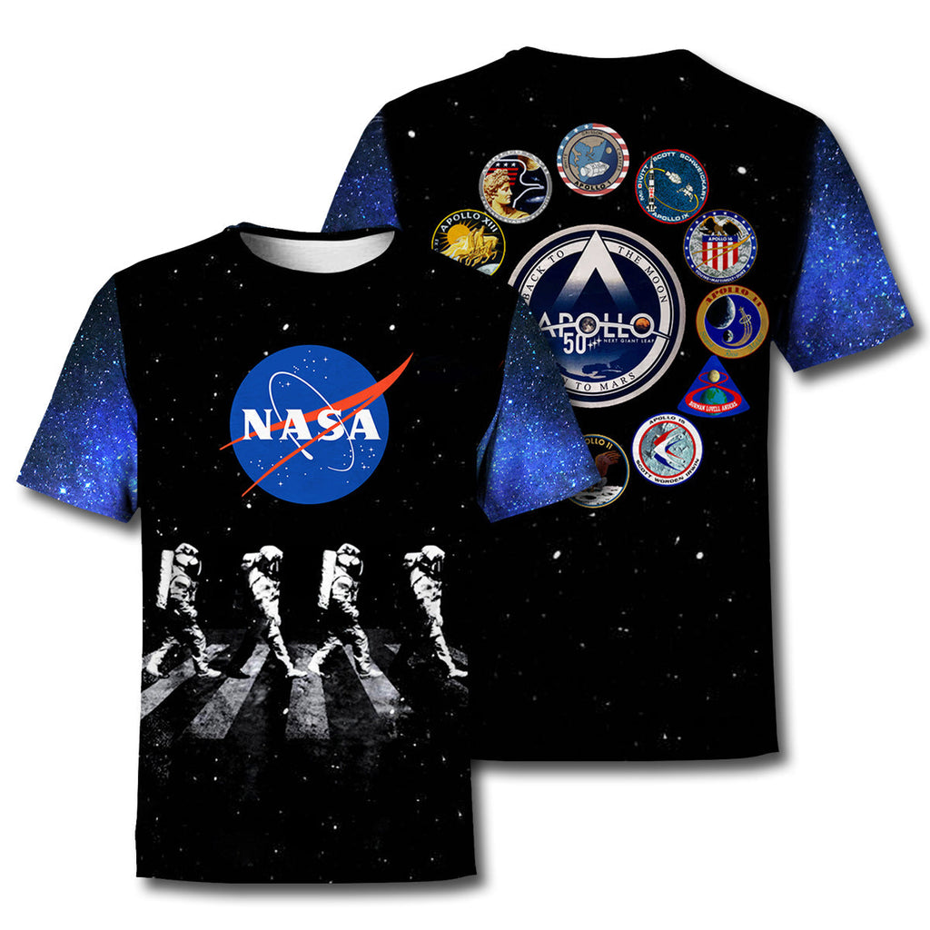  NASA T-shirt Apollo 11 Walking Astronauts T-shirt Amazing NASA Hoodie Sweater Tank 2024