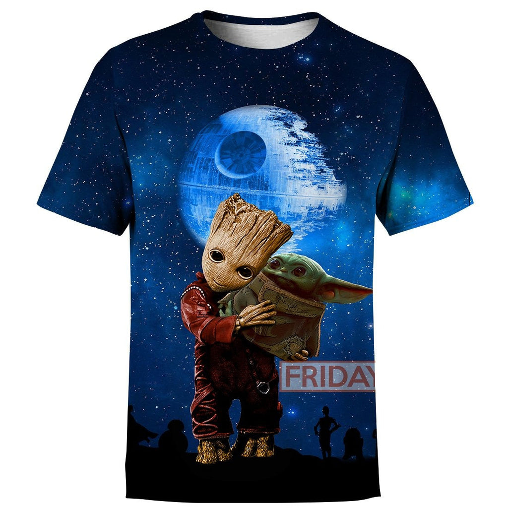  SW Groot T-shirt SW Groot And Baby Yoda All Over Print T-shirt Amazing SW Hoodie Sweater Tank 2025