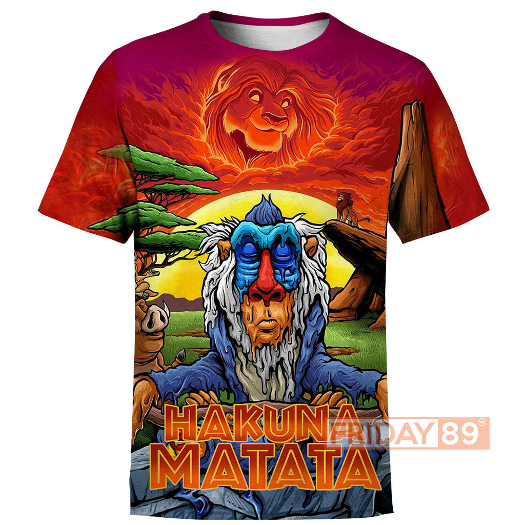LK T-shirt LK Meditating Rafiki Hakuna Matata Lion T-shirt DN Hoodie Sweater Tank