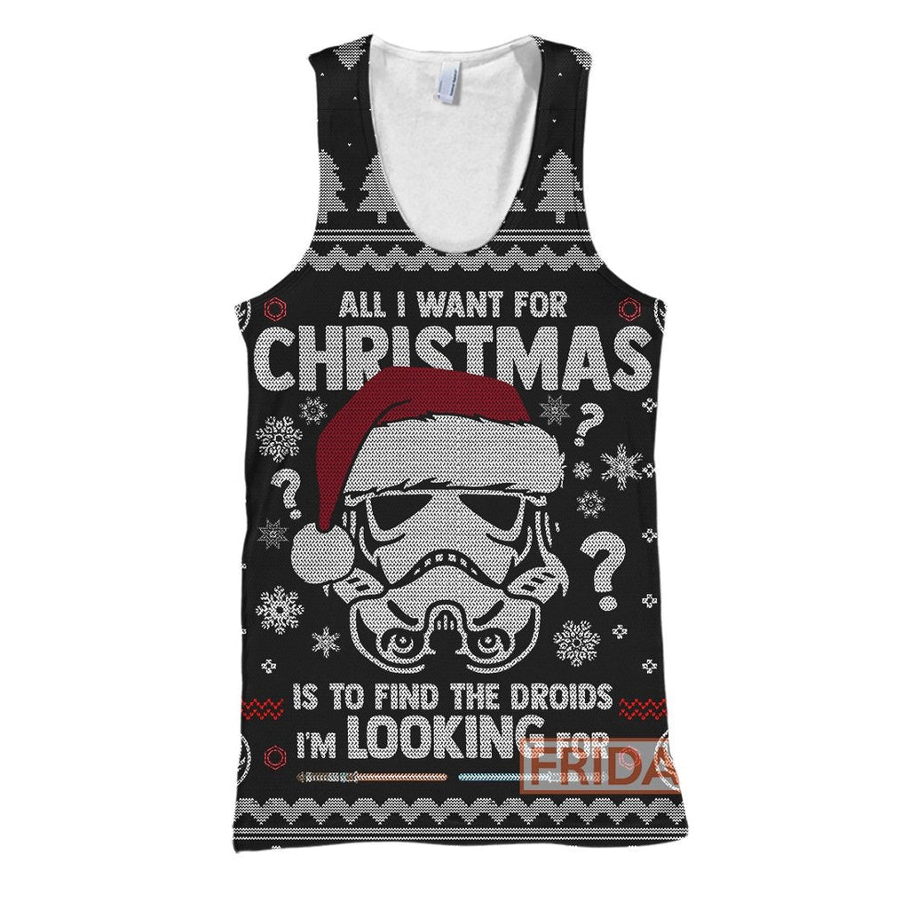  SW Storm Trooper Droid T shirt Find The Droids I'm Looking SW Christmas Hoodie SW Hoodie Sweater Tank 2024