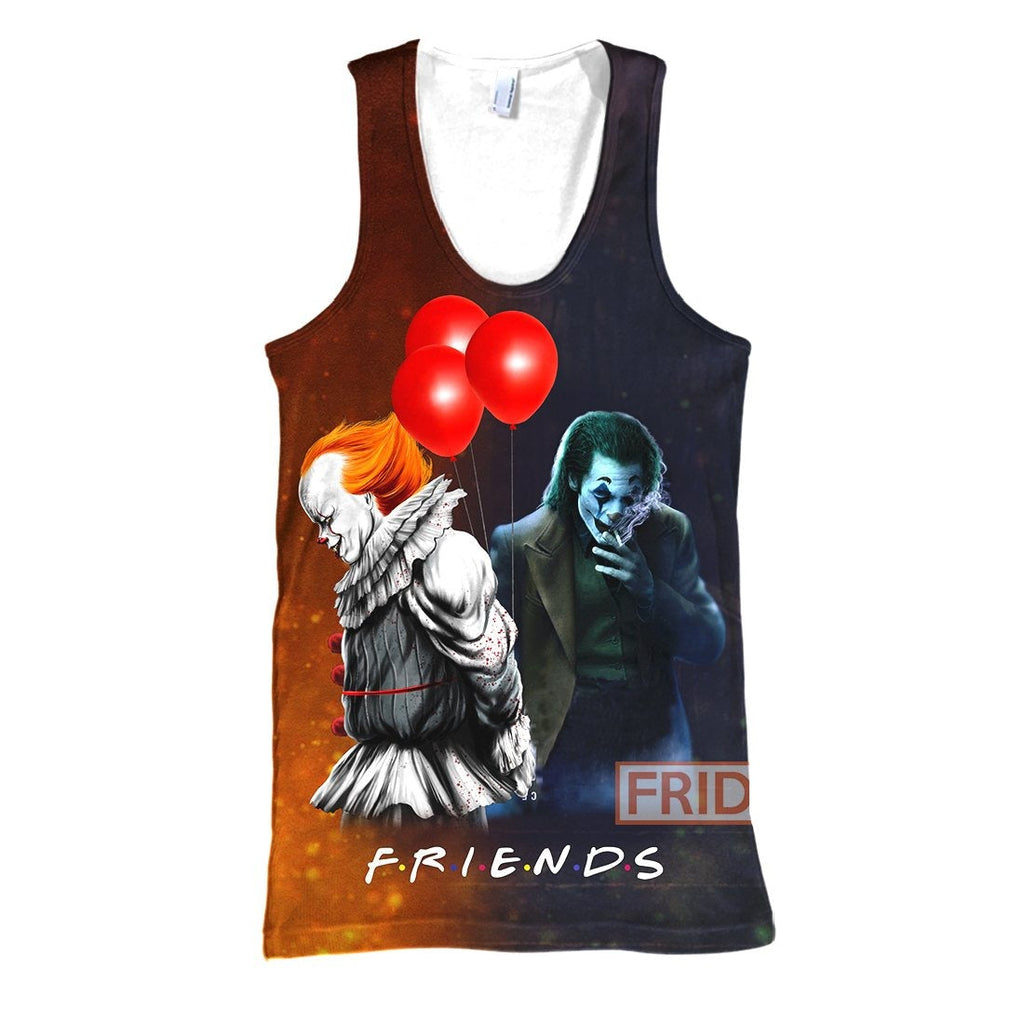  Joker IT Hoodie Joker And Pennywise Friends T-shirt Cool Joker IT Hoodie Sweater Tank 2024