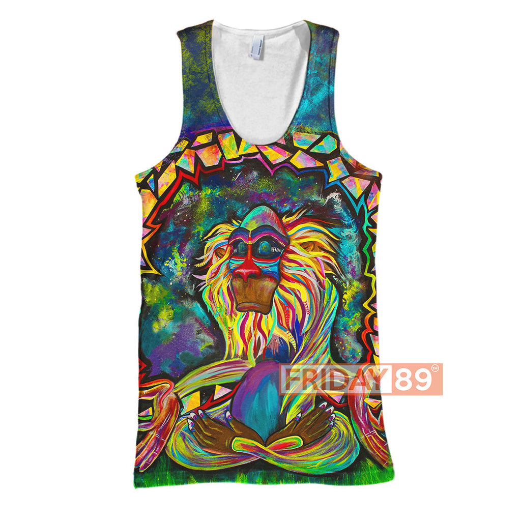 LK T-shirt 3D Print MEDITATING RAFIKI HOODIE Awesome DN Hoodie Sweater Tank