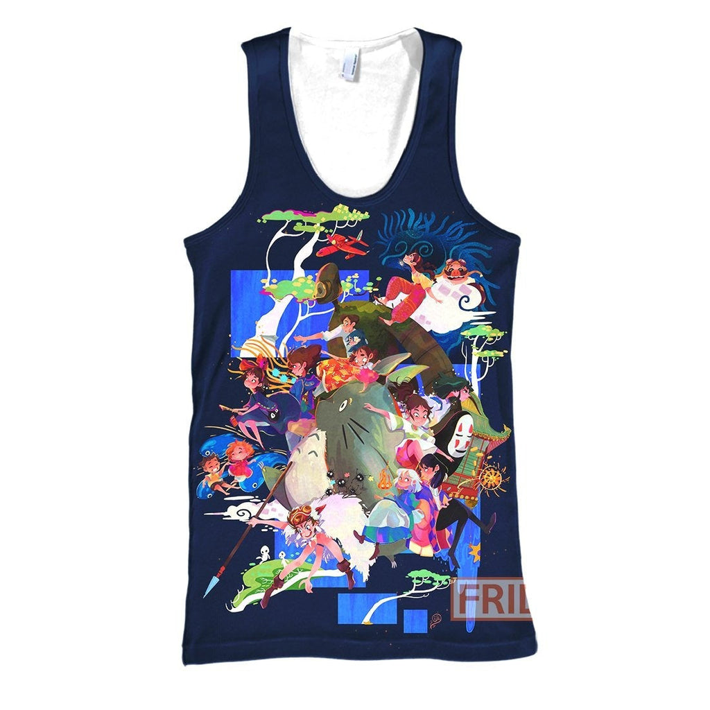  S.Ghibli Hoodie S.Ghibli All Characters Art 3D T-shirt Awesome High Quality S.Ghibli Shirt Sweater Tank 