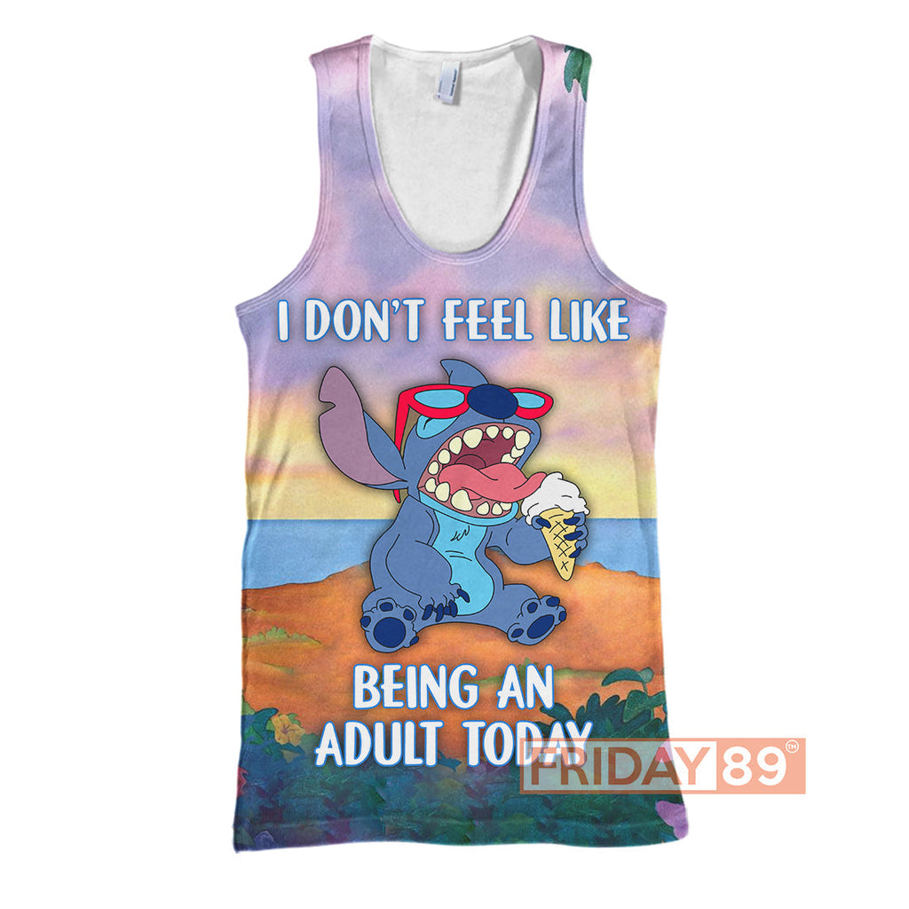 Stitch T-shirt Don't Feel Like Being An  T-shirt DN Hoodie Sweater Tank