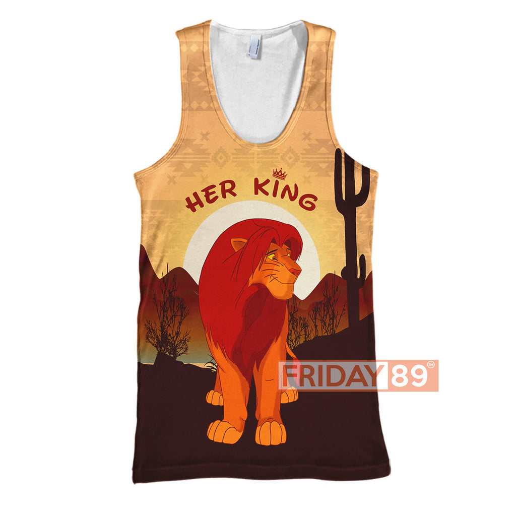 LK T-shirt Her King Simba Hakuna Matata DN LK Hoodie DN Couple Shirt Sweater Tank