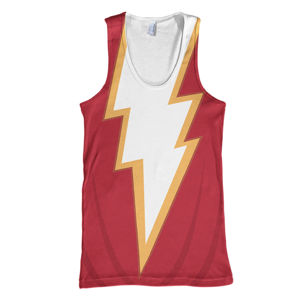  Shazam DC Hoodie Shazam Cosplay 3D Print Shirt Awesome Shazam DC Shirt Sweater Tank