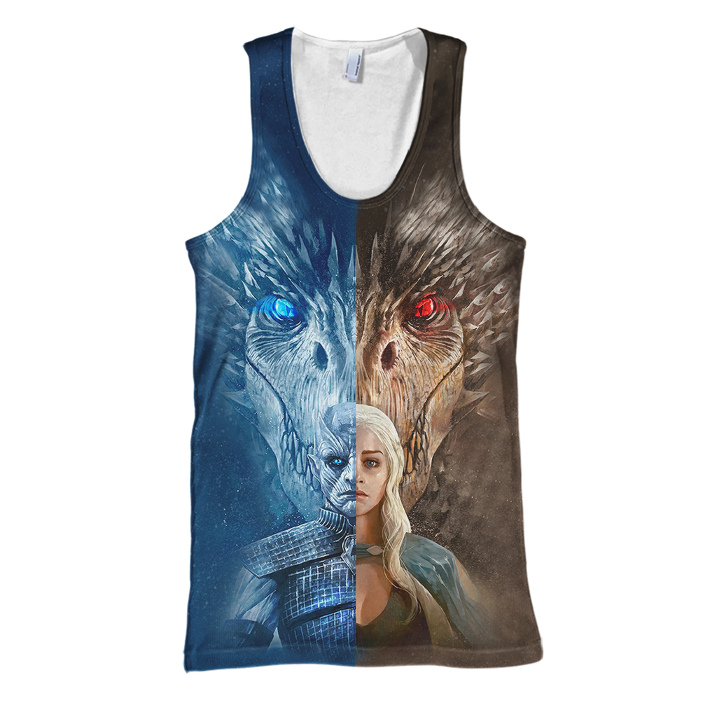  GOT T-shirt Ice & Fire Dragon Got 3D Print T-shirt GOT Hoodie Sweater Tank 