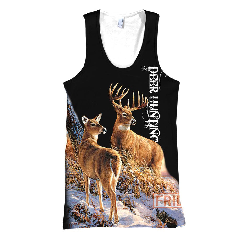 Gifury Hunting T-shirt Animals Wildlife Deers Hunter 3D Hoodie T-shirt Hunting Hoodie Sweater Tank 2024