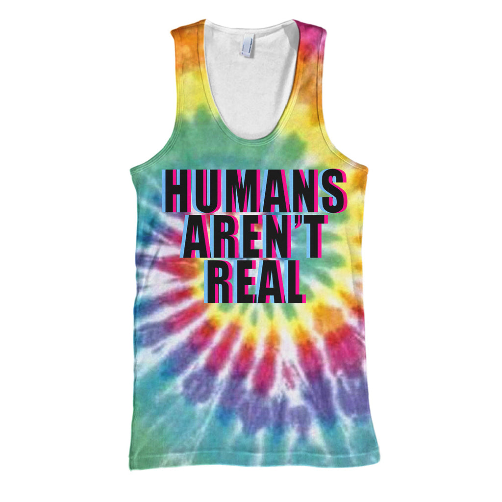  Alien T-shirt Humans Aren't Real Tie Dye T-shirt Amazing Alien Hoodie Sweater Tank 2024