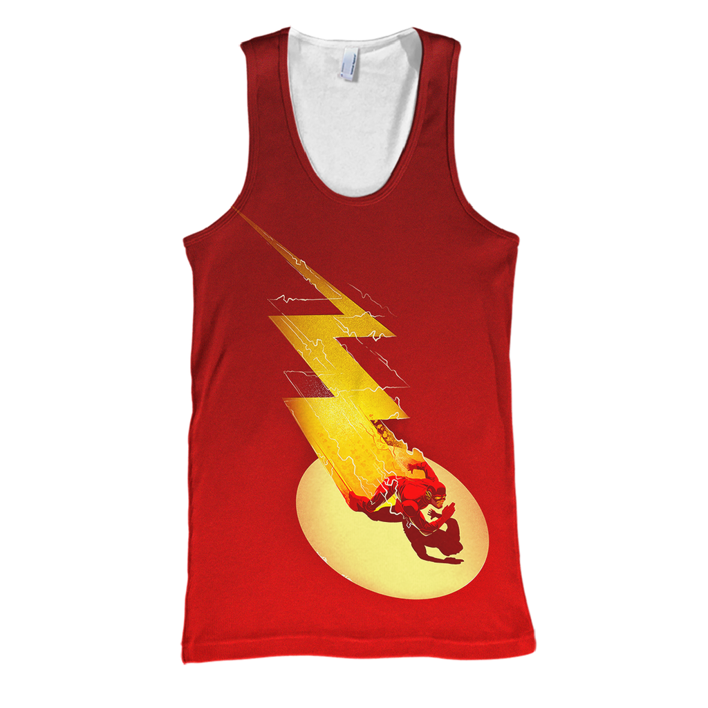  DC The Flash Hoodie The Flash Super Hero 3D Print Shirt DC The Flash Shirt Sweater Tank