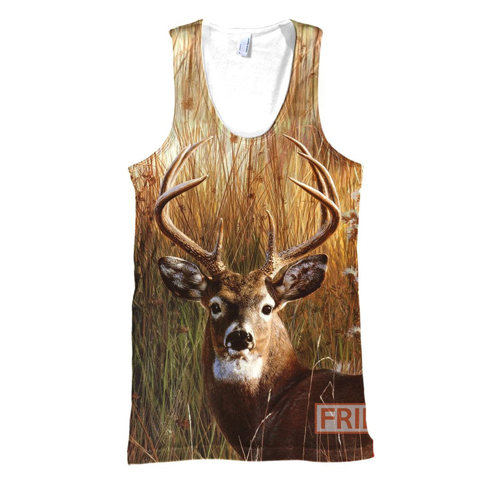 Gifury Hunting T-shirt Deer Hunting Wildlife American Flag T-shirt Hunting Hoodie Sweater Tank 2024