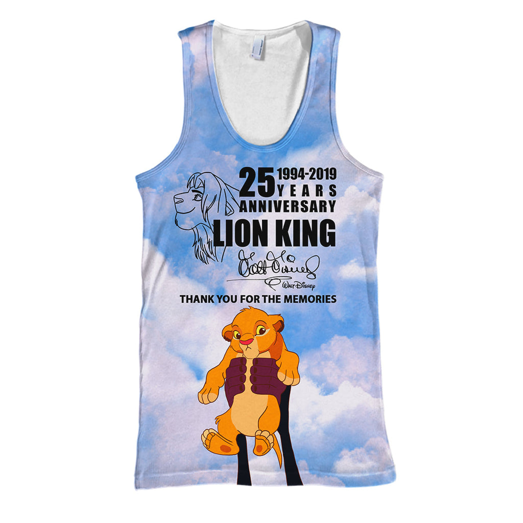 LK T-shirt 25 Years Anniversary Lion King 3D Print T-shirt Amazing DN Hoodie Sweater Tank