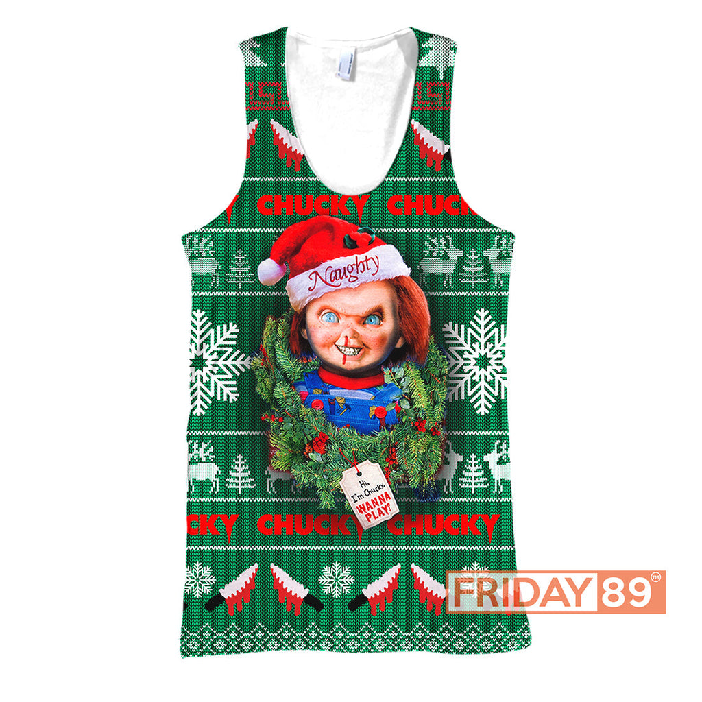  Horror Chucky T-shirt I'm Chucky Wanna Play Christmas T-shirt Horror Chucky Hoodie Sweater Tank 2026