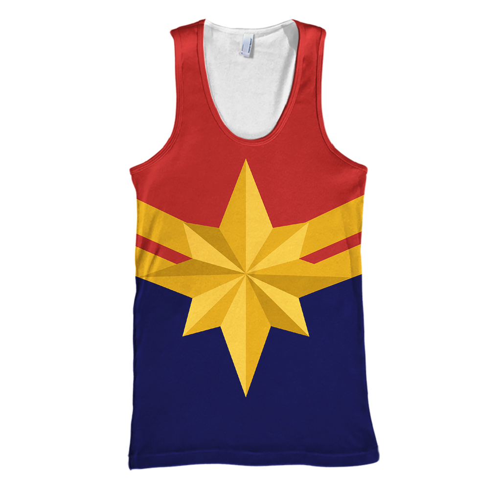  MV Hoodie Captain Marvel Tie 3D Print T-shirt Awesome MV Shirt Sweater Tank 2026