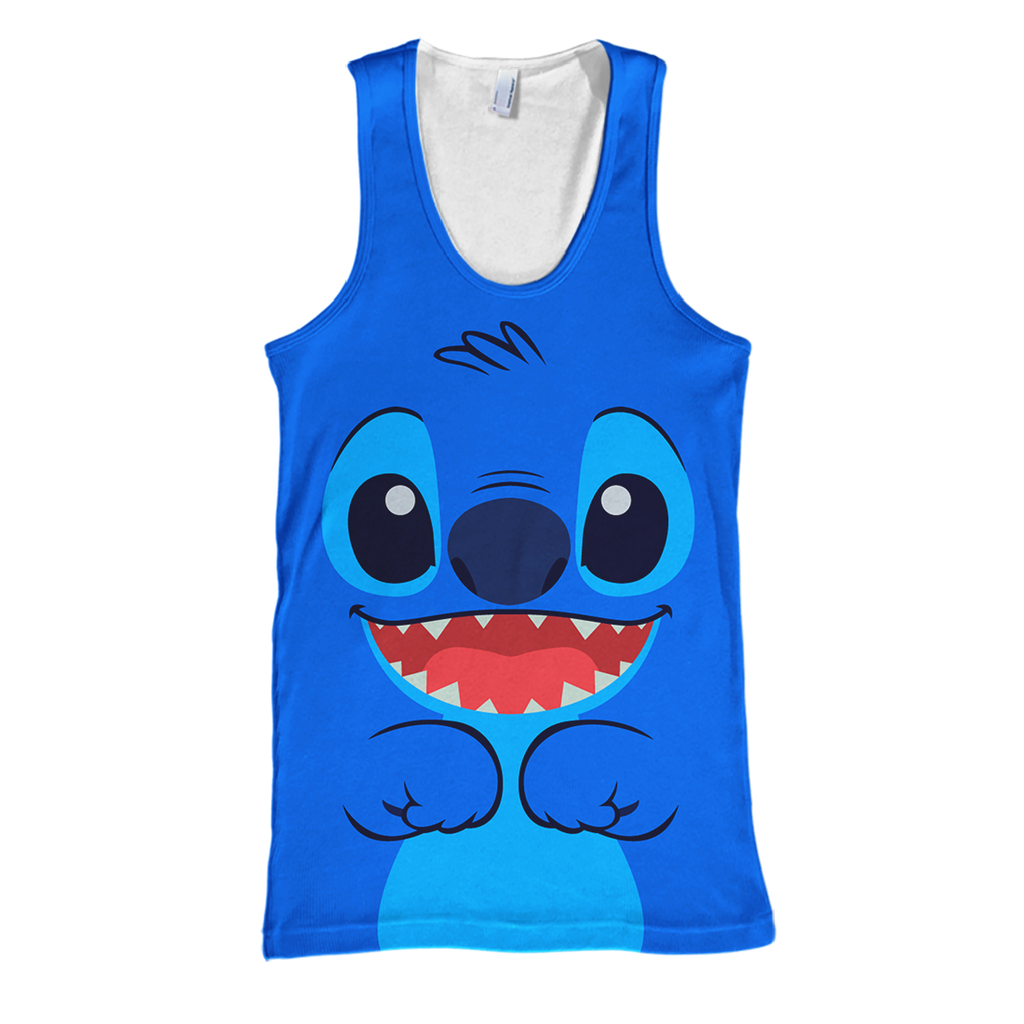 Stitch Hoodie Blue Stitch 3D Print T-shirt DN Shirt Sweater Tank