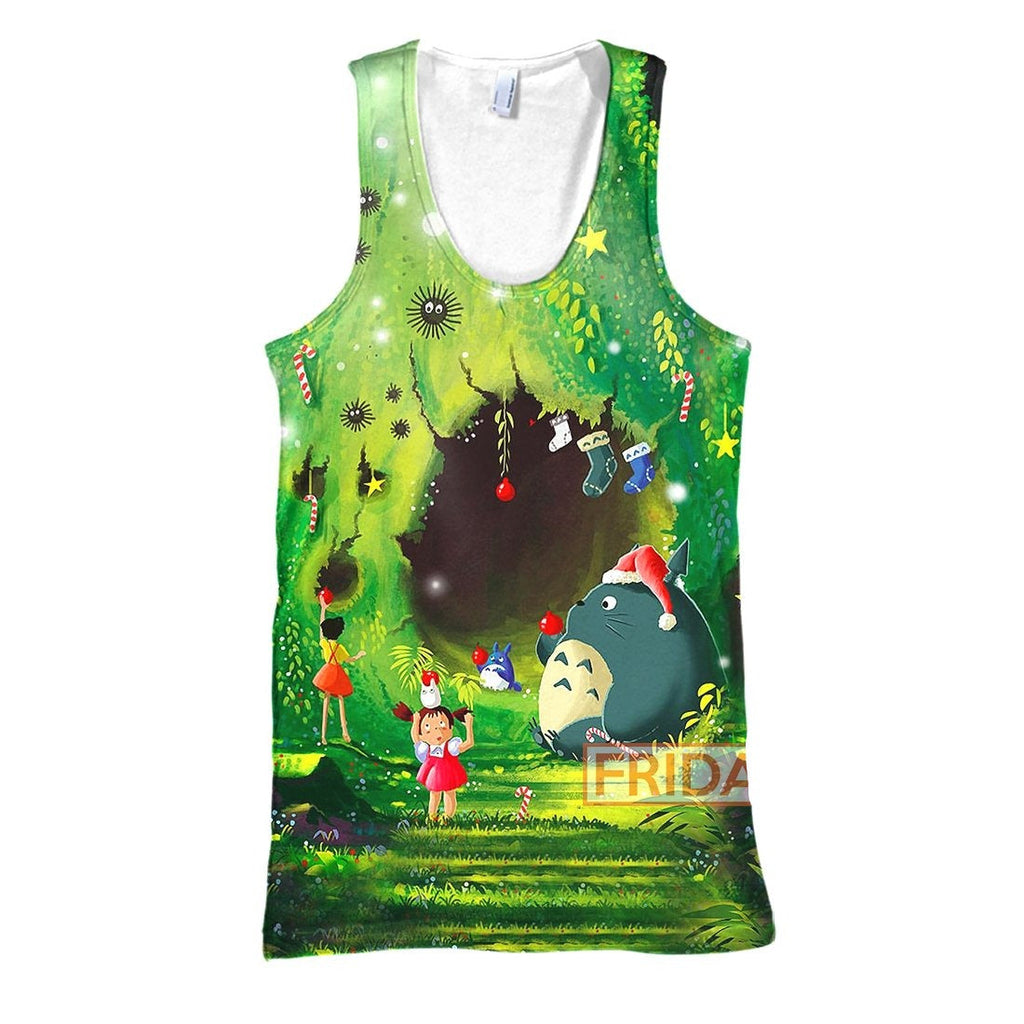  My Neighbor Totoro T-shirt Totoro Merry Christmas T-shirt Cute My Neighbor Totoro Hoodie Sweater Tank 