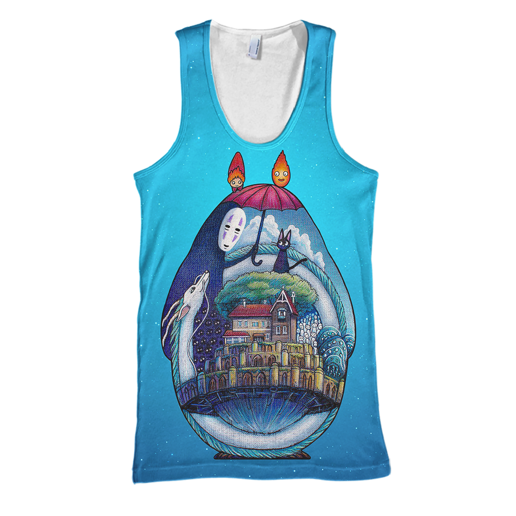  S.Ghibli Hoodie Spirited Away 3D Print T-shirt Awesome S.Ghibli Shirt Sweater Tank 