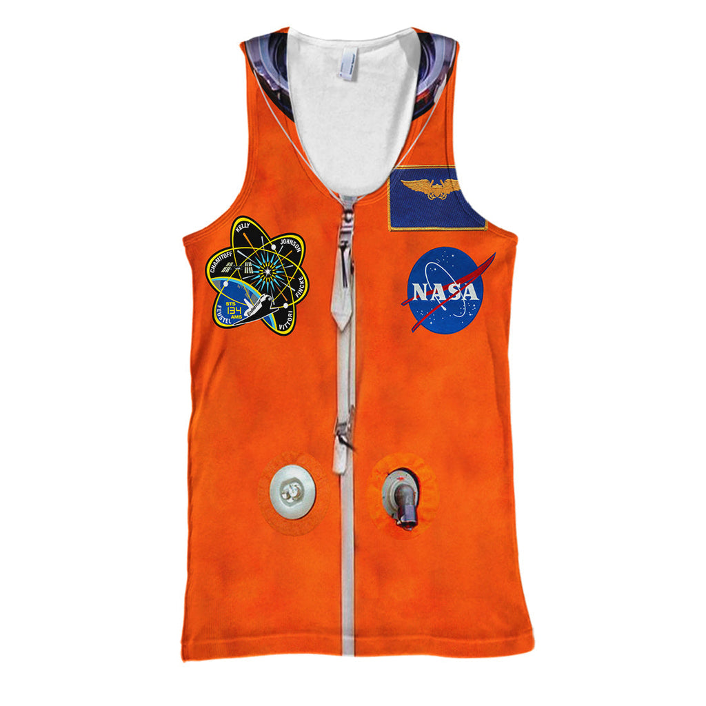  NASA Hoodie Astronaut Space Suit Cosplay Costume Orange T-shirt High Quality NASA Shirt Sweater Tank 2026