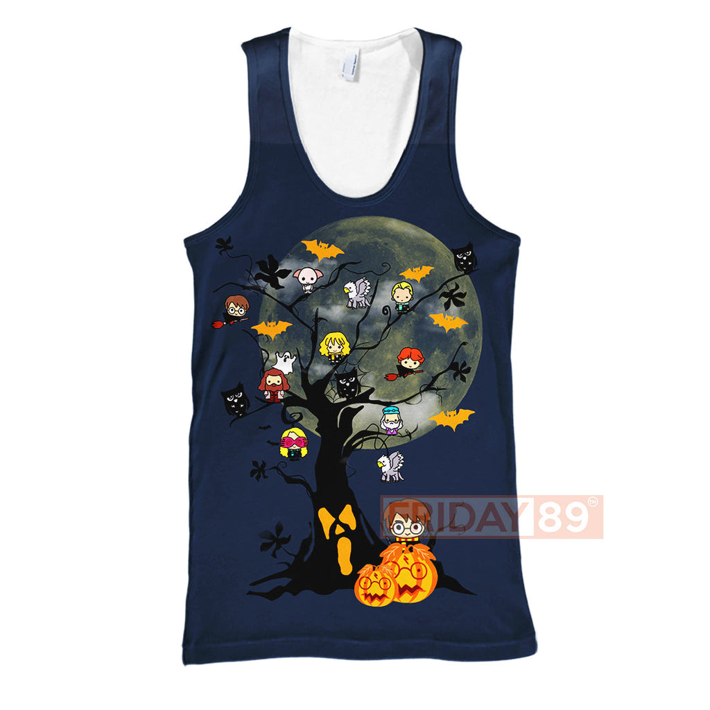  HP T-shirt 3D Print HP Halloween Tree T-shirt Amazing High Quality HP Hoodie Sweater Tank 2024