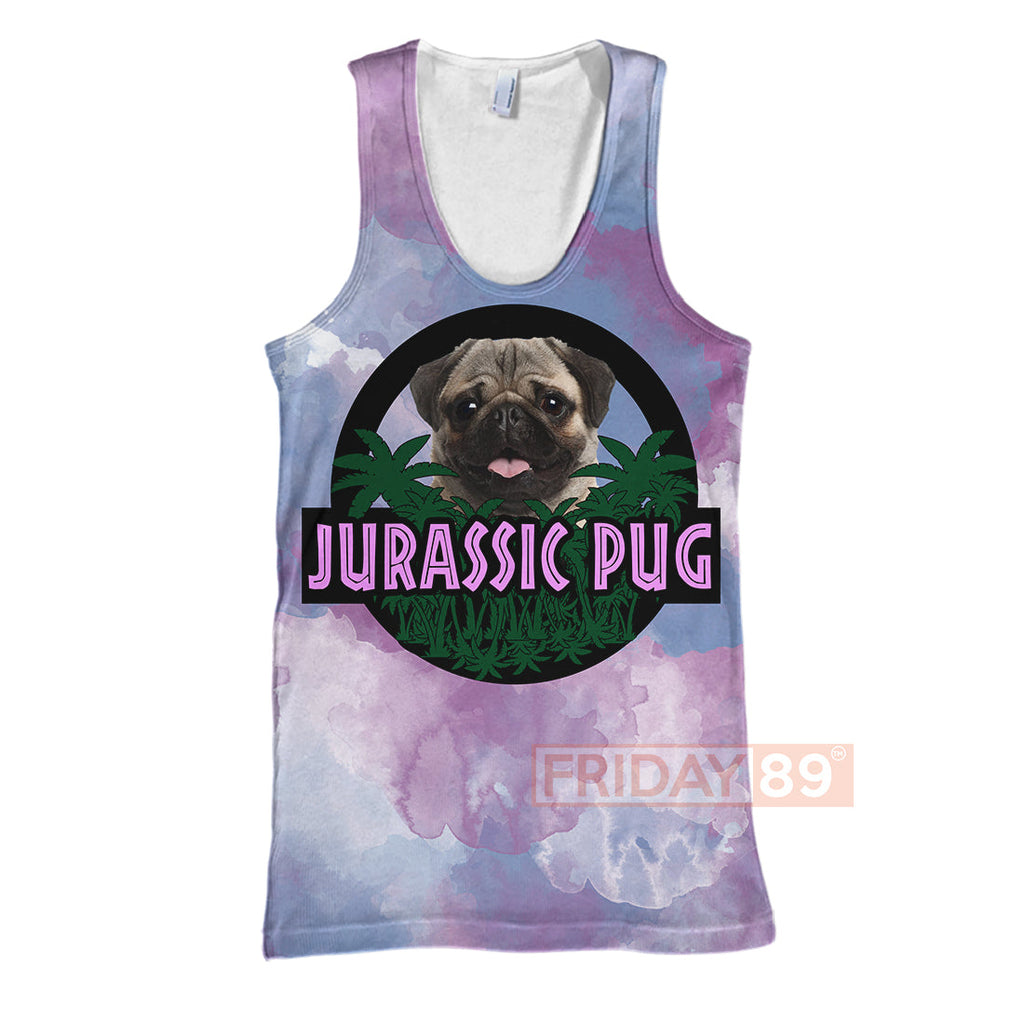  Dog Hoodie Jurassic Pug Tie Dye T-shirt Amazing High Quality Dog Shirt Sweater Tank 2024