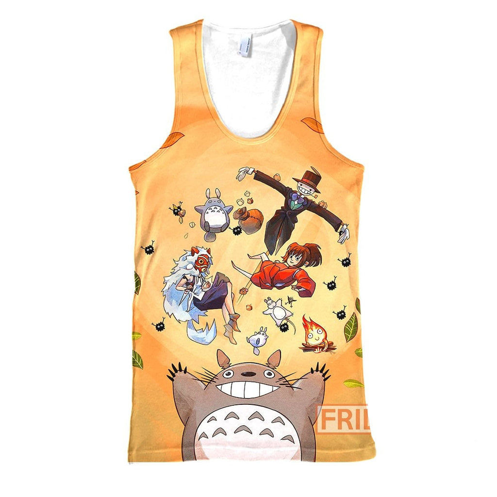  S.Ghibli Totoro Hoodie S.Ghibli Characters Totoro Chihiro Mononoke T-shirt Amazing S.Ghibli Shirt Sweater Tank 