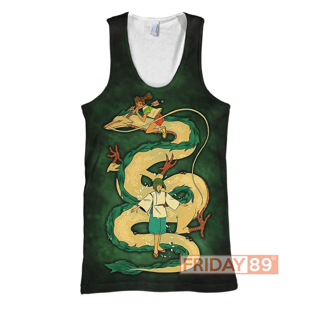  S.Ghibli Spirited Away Hoodie S.Ghibli Spirited Away Chihiro Hako Dragon T-shirt S.Ghibli Spirited Away Shirt Sweater Tank 