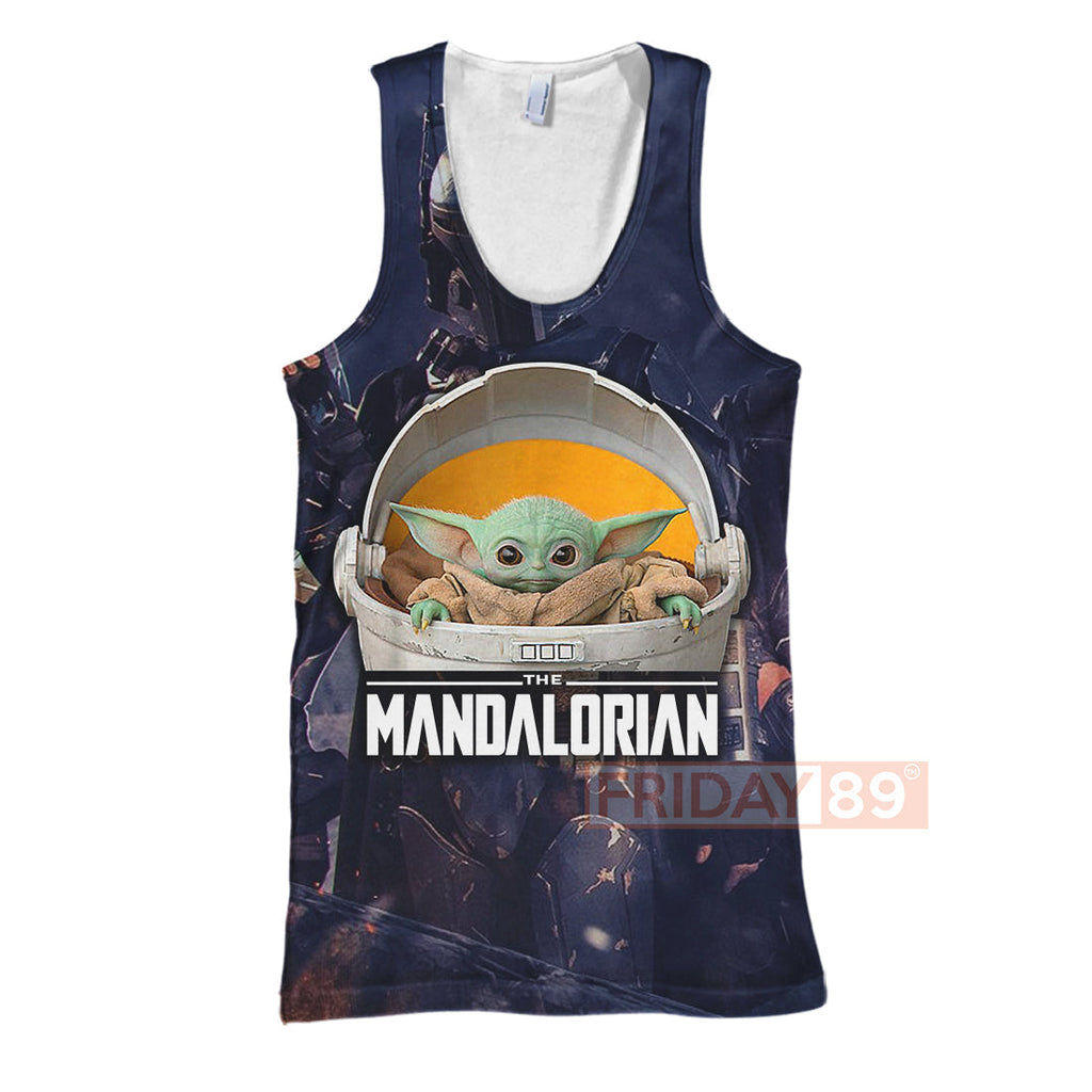  SW T-shirt SW The Child Floating Baby Yoda Mandalorian T-shirt Cute SW Hoodie Sweater Tank 2024