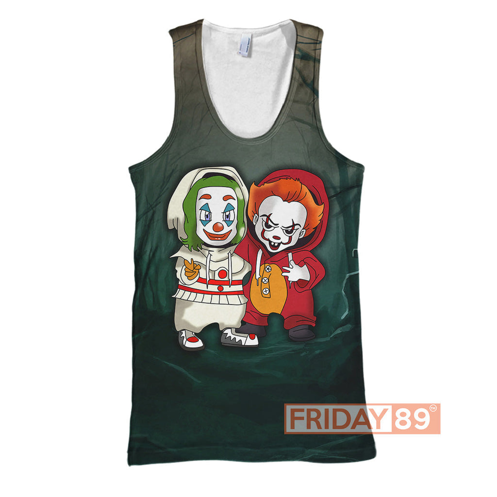  Joker IT Hoodie Joker & Pennywise T-shirt Amazing Joker IT Hoodie Sweater Tank 2024