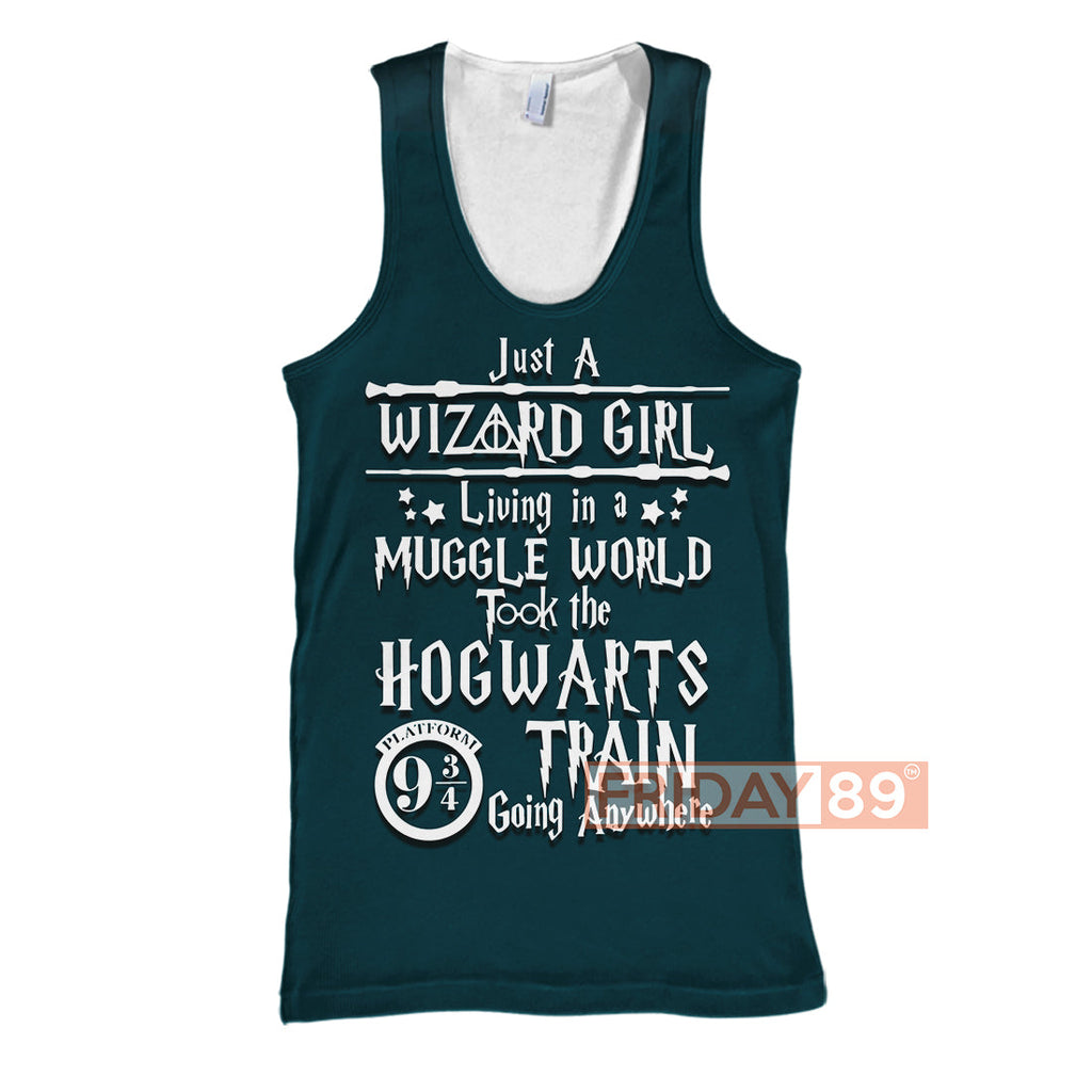  HP T-shirt Just A Wizard Girl 3D Print T-shirt Awesome HP Hoodie Sweater Tank 2024