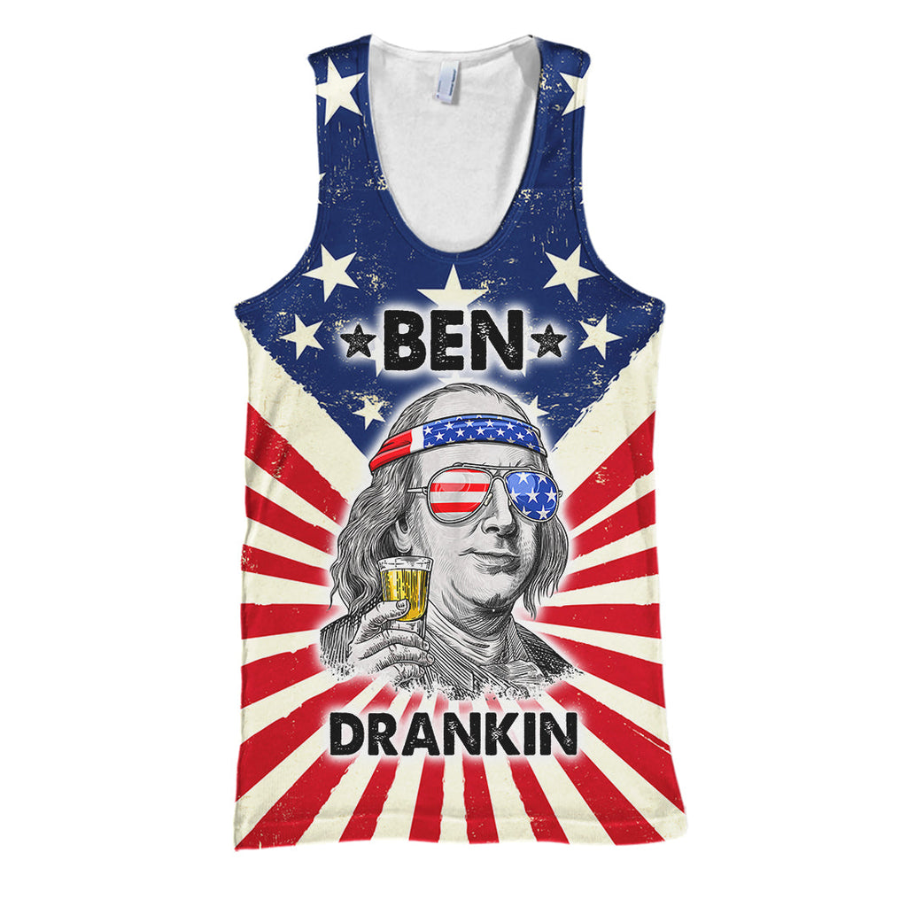 4th Of July Independence Day T-shirt 3D Print Ben Drankin T-shirt Hoodie Adult Full Print