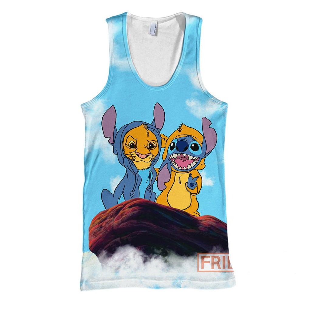 Stitch LK T-shirt Stitch And Simba T-shirt Amazing DN Hoodie Sweater Tank