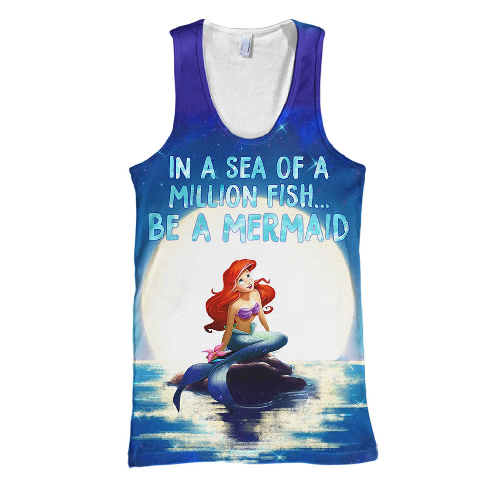 TLM T-shirt Be A Mermaid 3D Print T-shirt Amazing DN Hoodie Sweater Tank