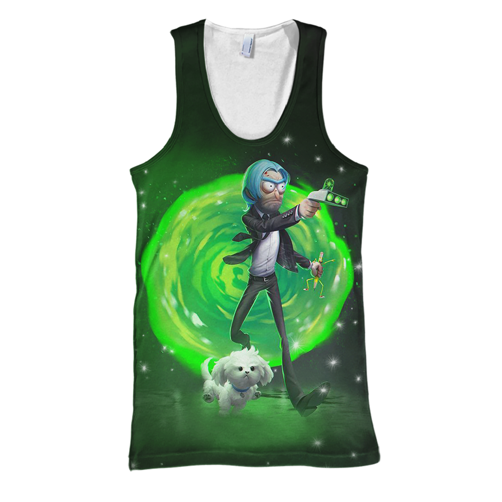  John Wick Hoodie John Wick Rick And Morty Crossover 3D Print T-shirt John Wick Shirt Sweater Tank 2026