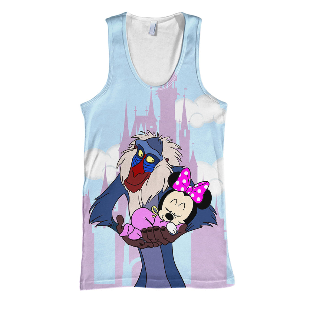 LK T-shirt 3D Print Rafiki Hug Mnie - Mkey M T-shirt Amazing DN Hoodie Sweater Tank