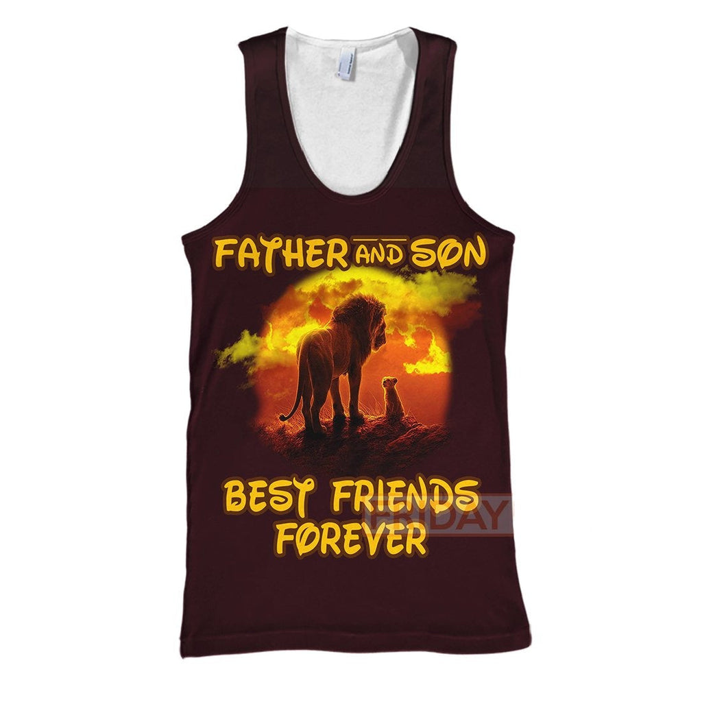 LK T-shirt Father And Son - Lion King Best Friends Forever T-shirt Awesome DN Hoodie Sweater Tank