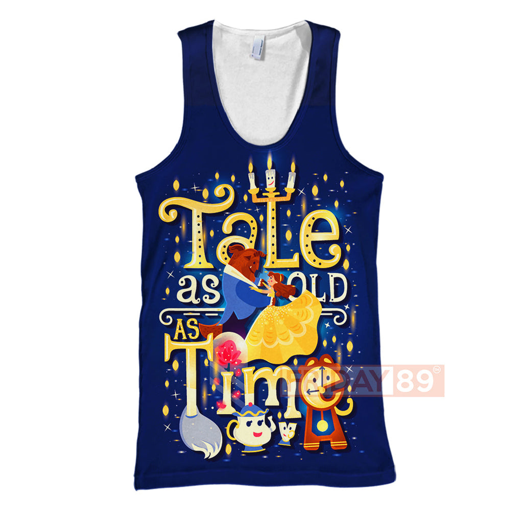 Beauty & The Beast T-shirt Beauty & The Beast Tale As Old As Time 3D Print T-shirt Awesome DN Hoodie Sweater Tank
