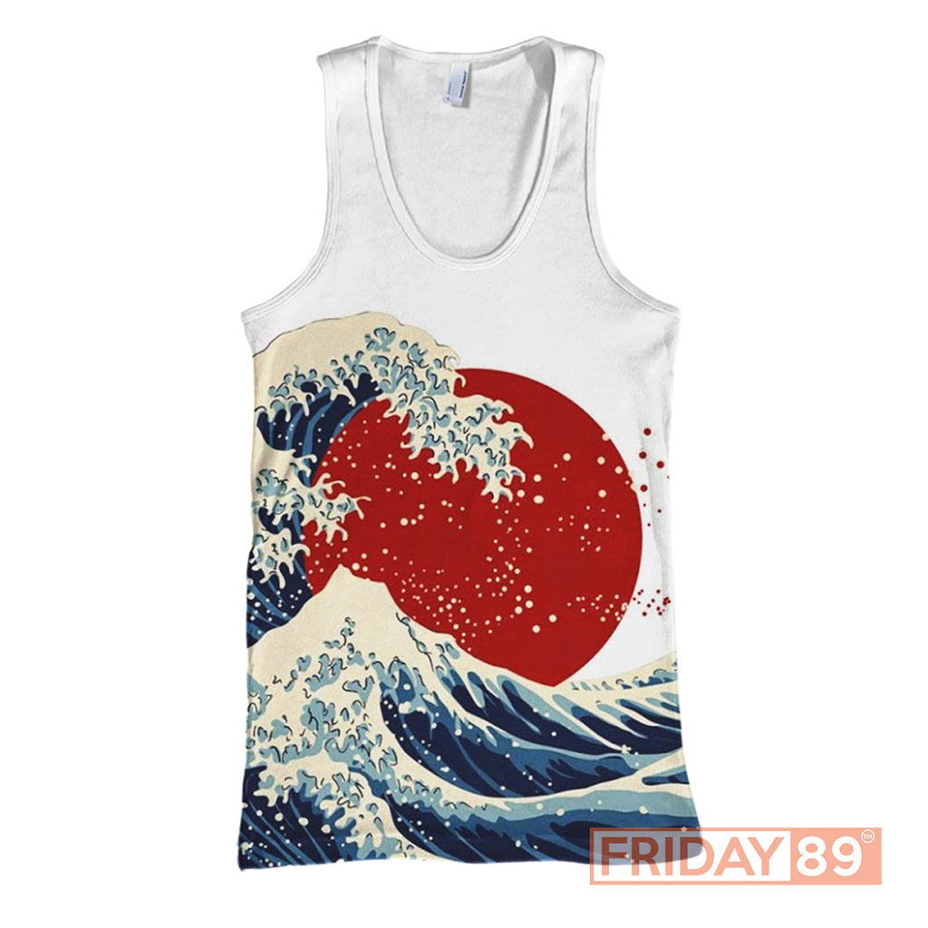 Gifury Japan Hoodie The Great Wave of Fukushima Japan Culture 3D Print T-shirt Japan Shirt Sweater Tank 2024