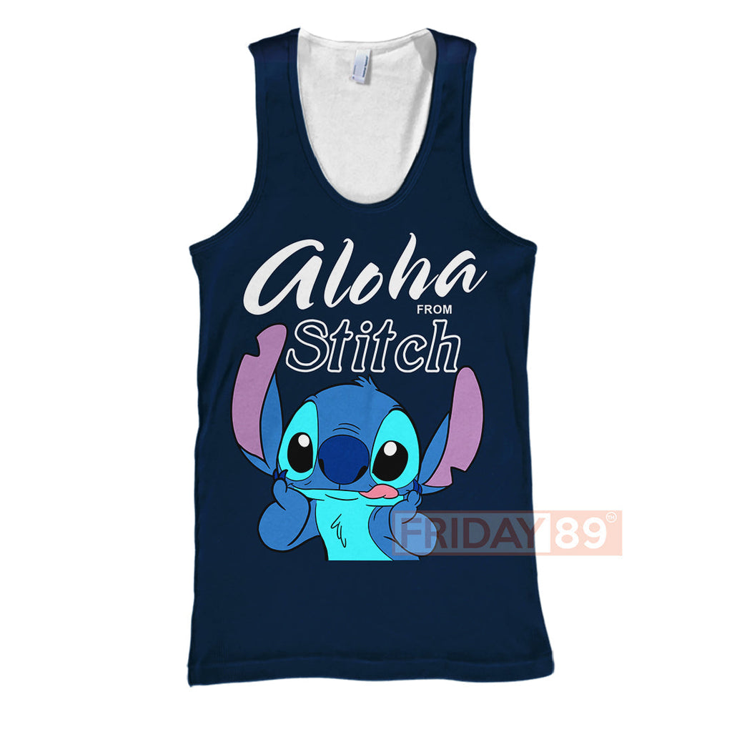 Stitch T-shirt Aloha From Stitch 3D Print T-shirt Funny DN Hoodie Sweater Tank