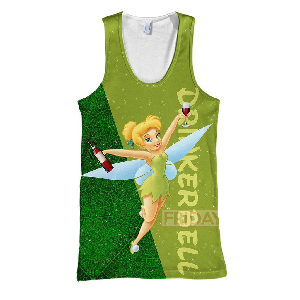 TinkerBell T-shirt Drinkerbell Green Frost Fairy TinkerBell Shirt DN Hoodie Sweater Tank