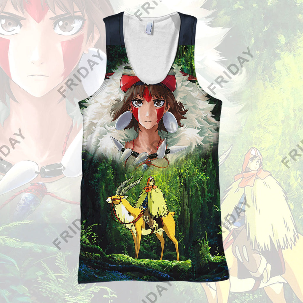  S.Ghibli T-shirt Princess Mononoke Wolf Girl Hoodie Amazing High Quality S.Ghibli Hoodie Sweater Tank 