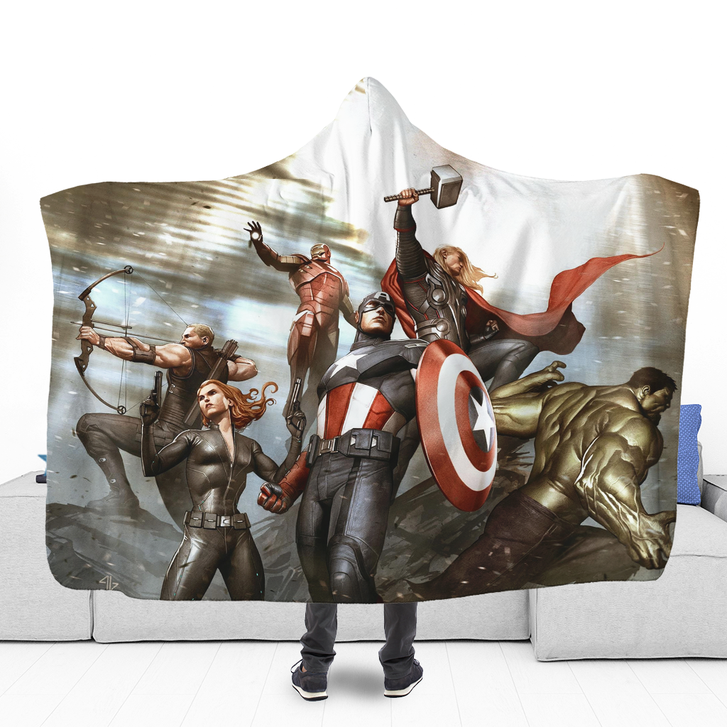  MV Avengers Blanket The First A Hooded Blanket Awesome MV Blanket 