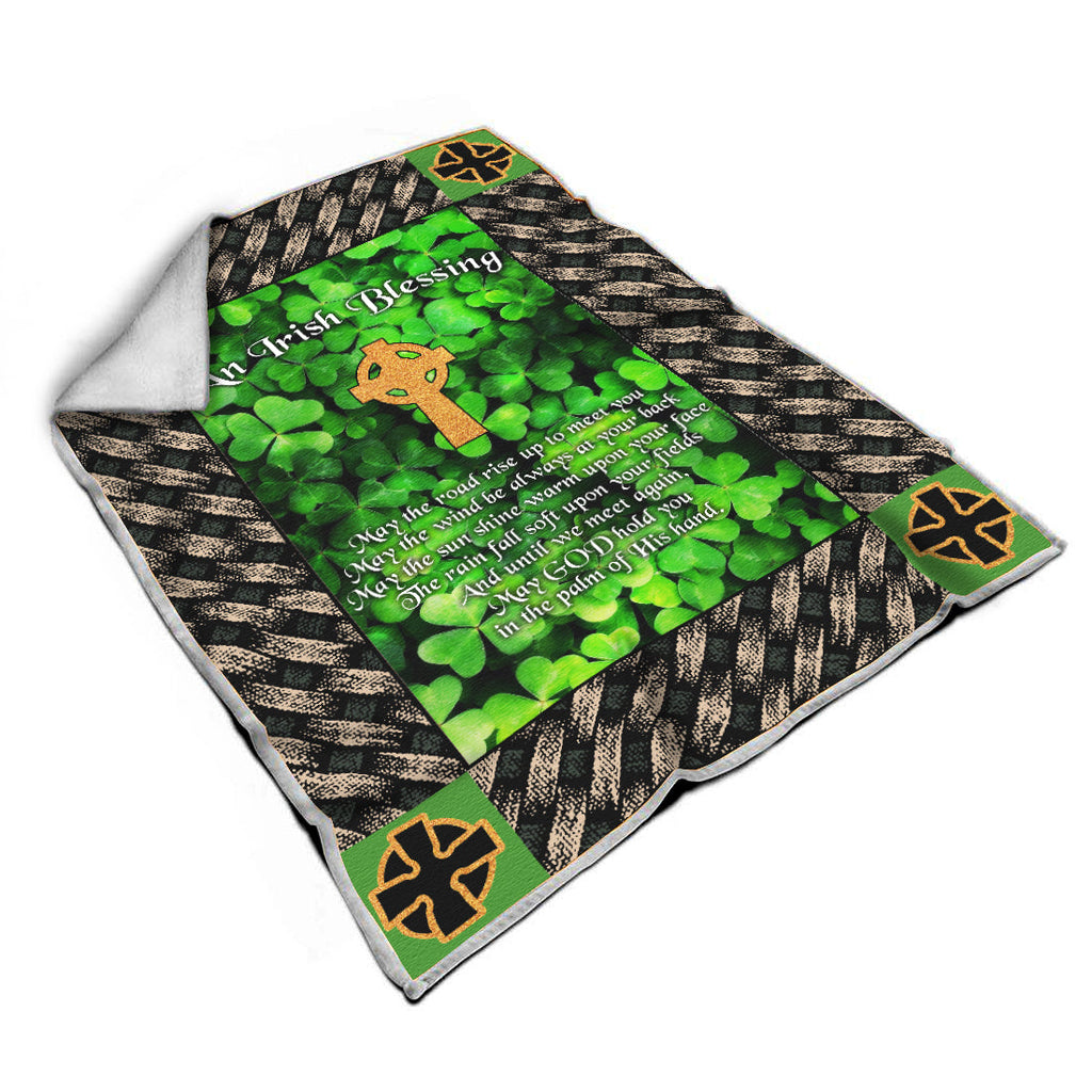 Gifury St. Patrick's Day Blanket Irish Blessing May The Road Rise Up to Meet You Poem St Patrick's Day Blanket 2022